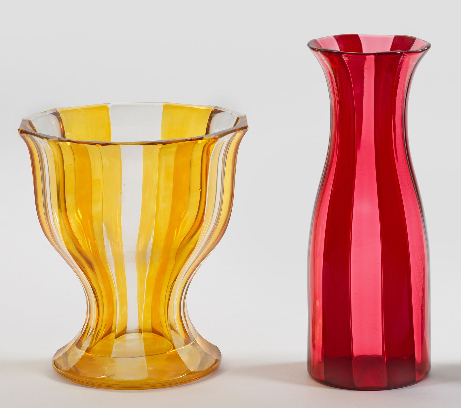 Karaffe von Venini und großer Art Déco-Fussbecher (1 of 1)