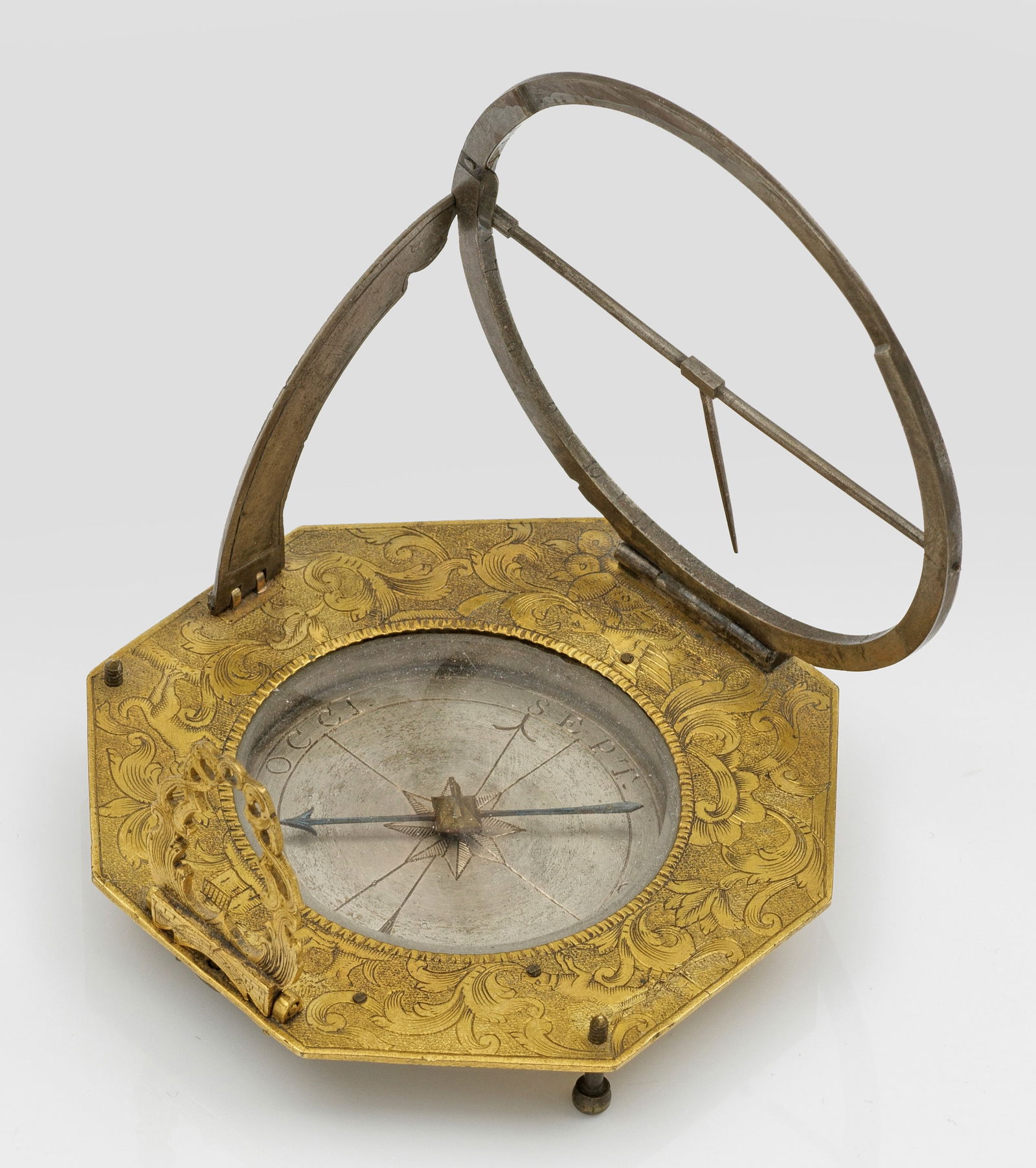 Äquatorial-Sonnenuhr mit Kompass (1 of 1)