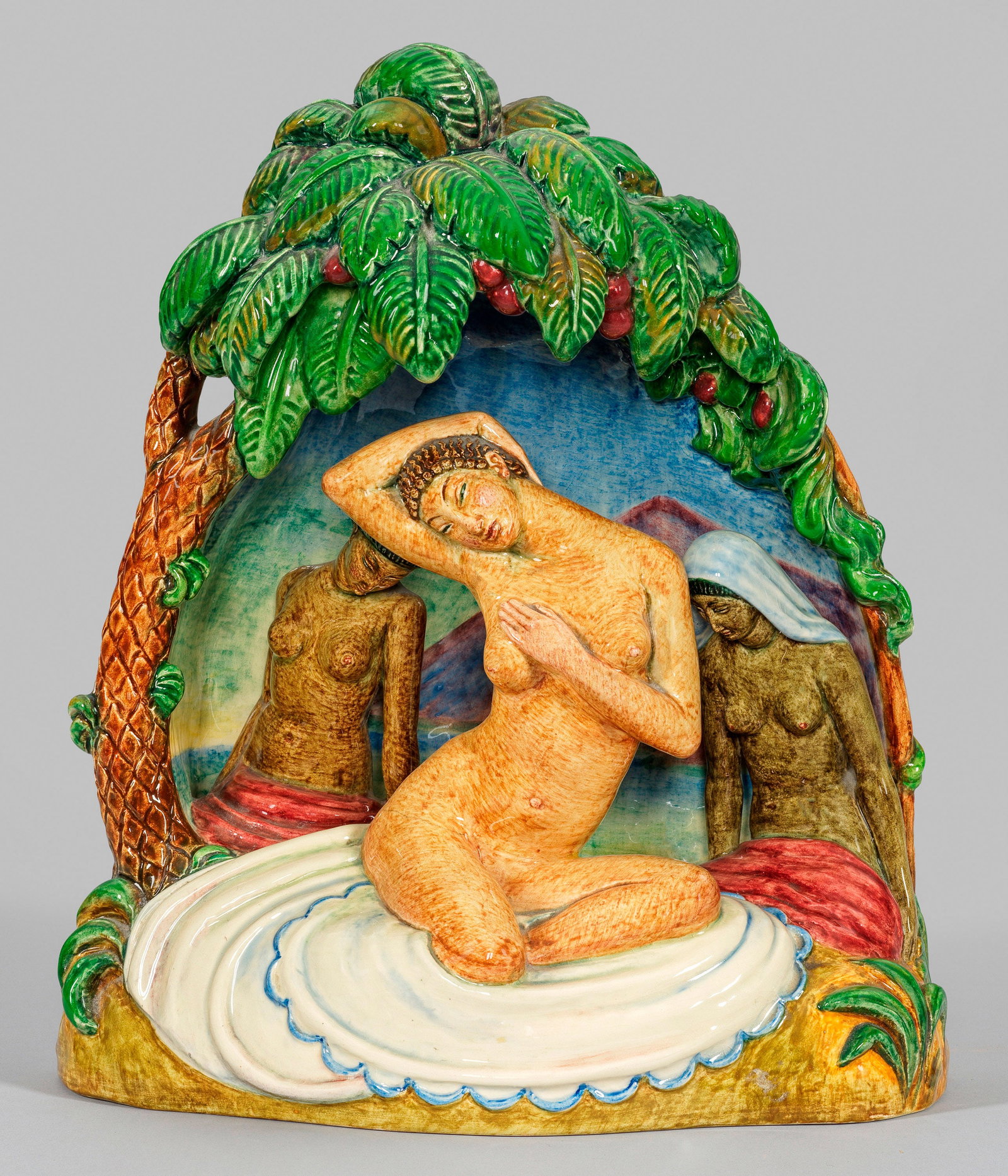 Seltene exotische Art Déco-Figurengruppe "Nach dem Bade" (1 of 1)