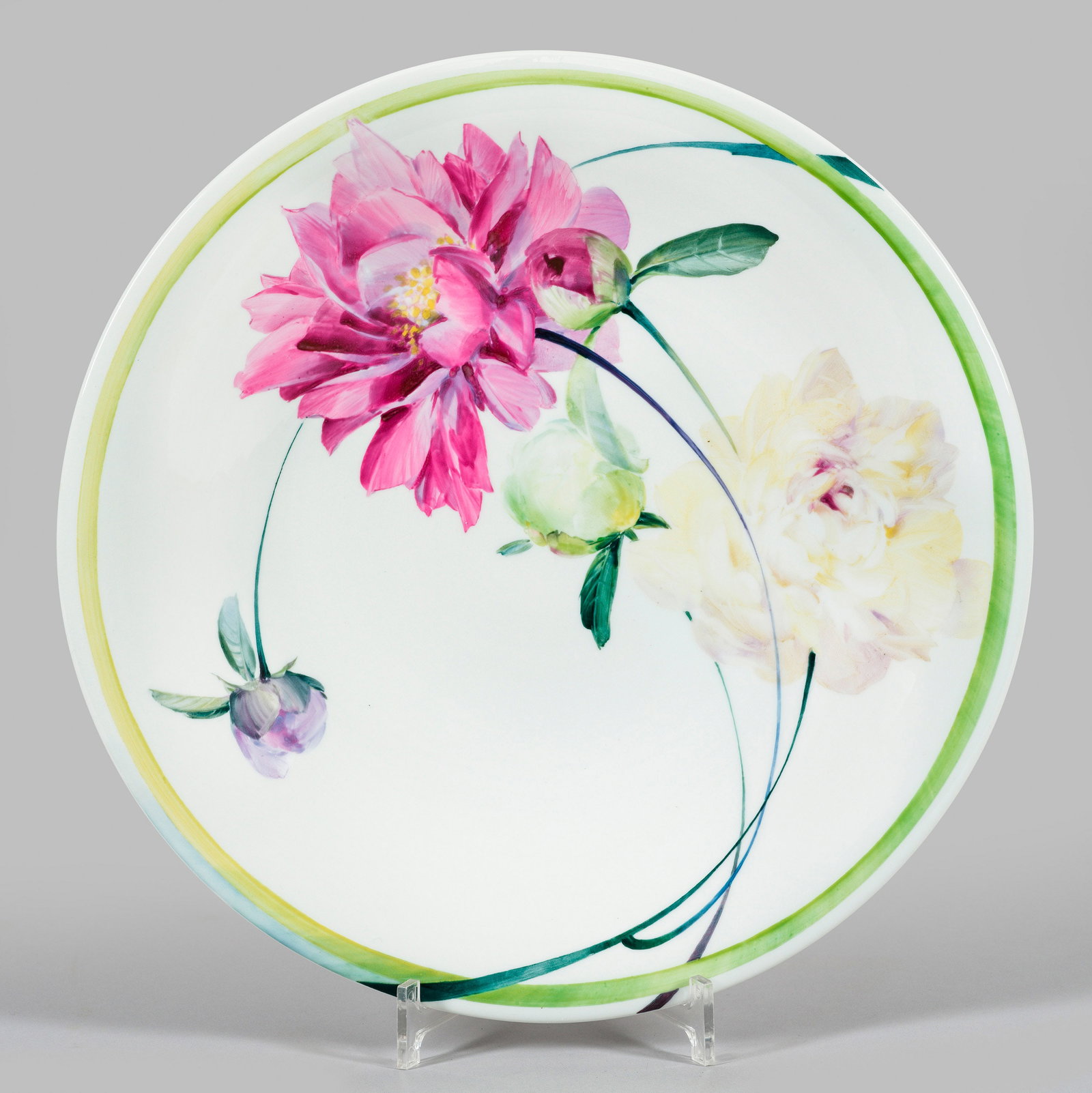 Unikat-Wandschale "Purpurne Pfingstrose". Originaltitel (1 of 1)