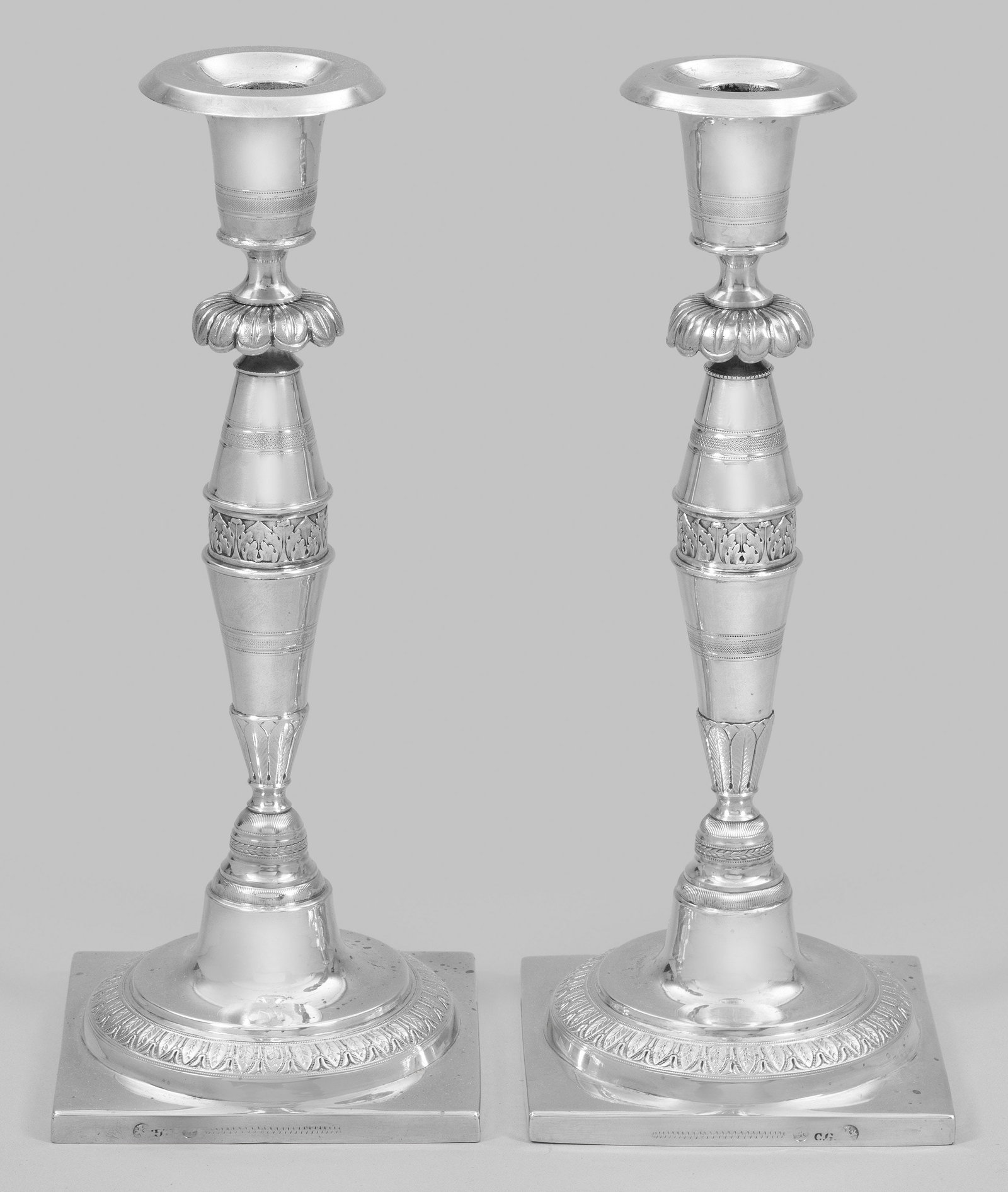 Paar Biedermeier-Tafelleuchter (1 of 1)