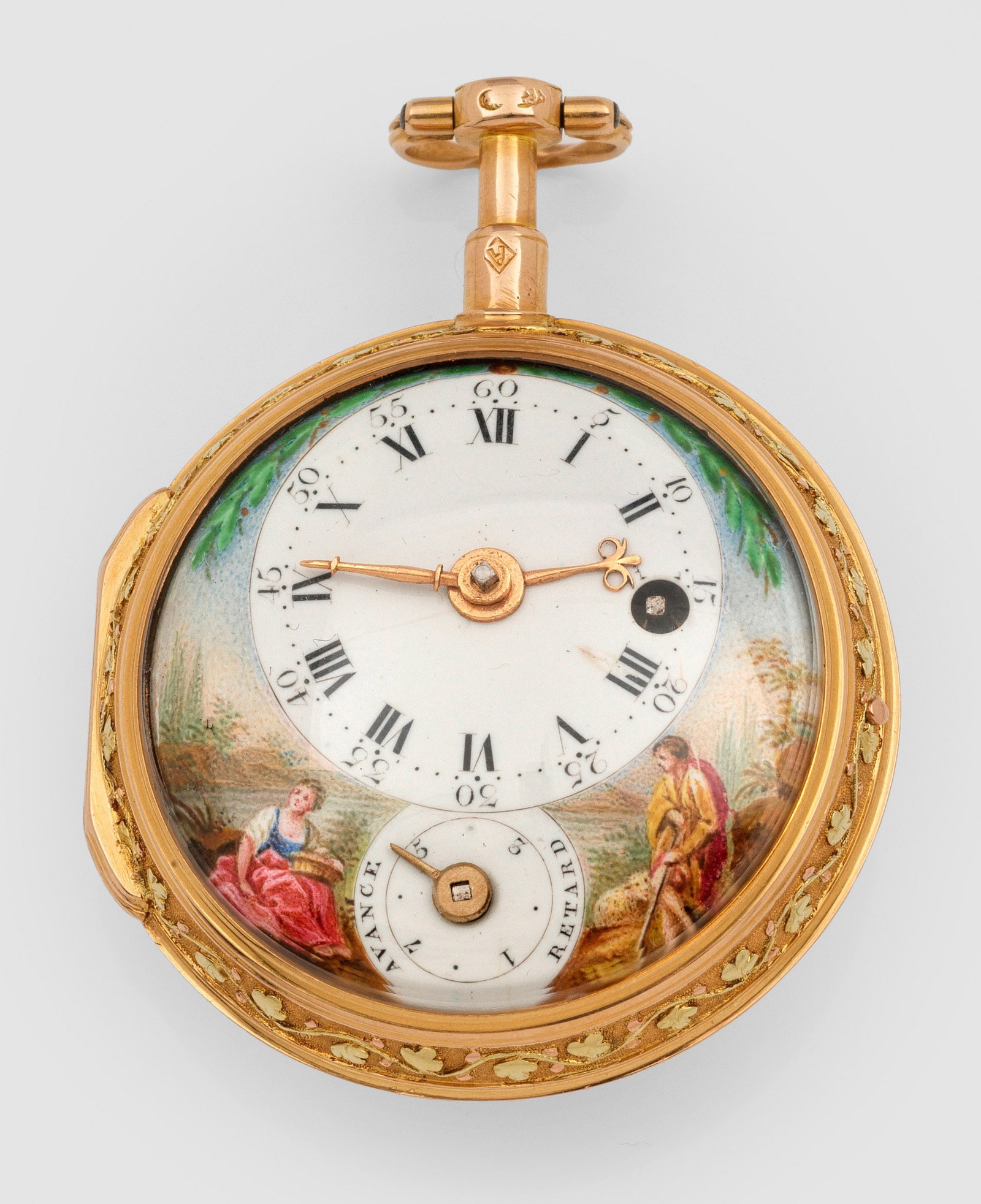Zweiseitige Louis XV-Spindeltaschenuhr à Deux Couleurs (1 of 2)