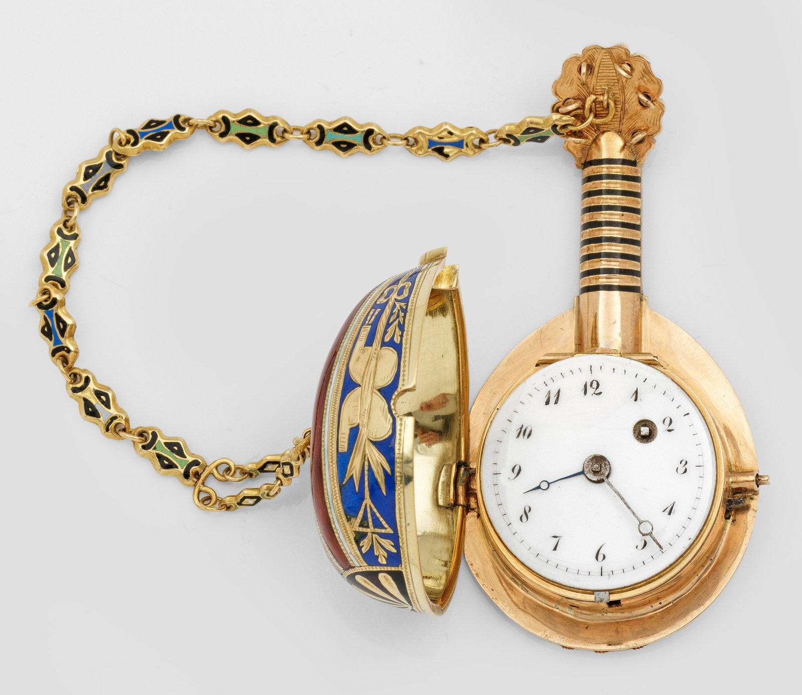 Äußerst seltene Louis XVI-"Mandoline"-Spindeltaschenuhr (1 of 3)