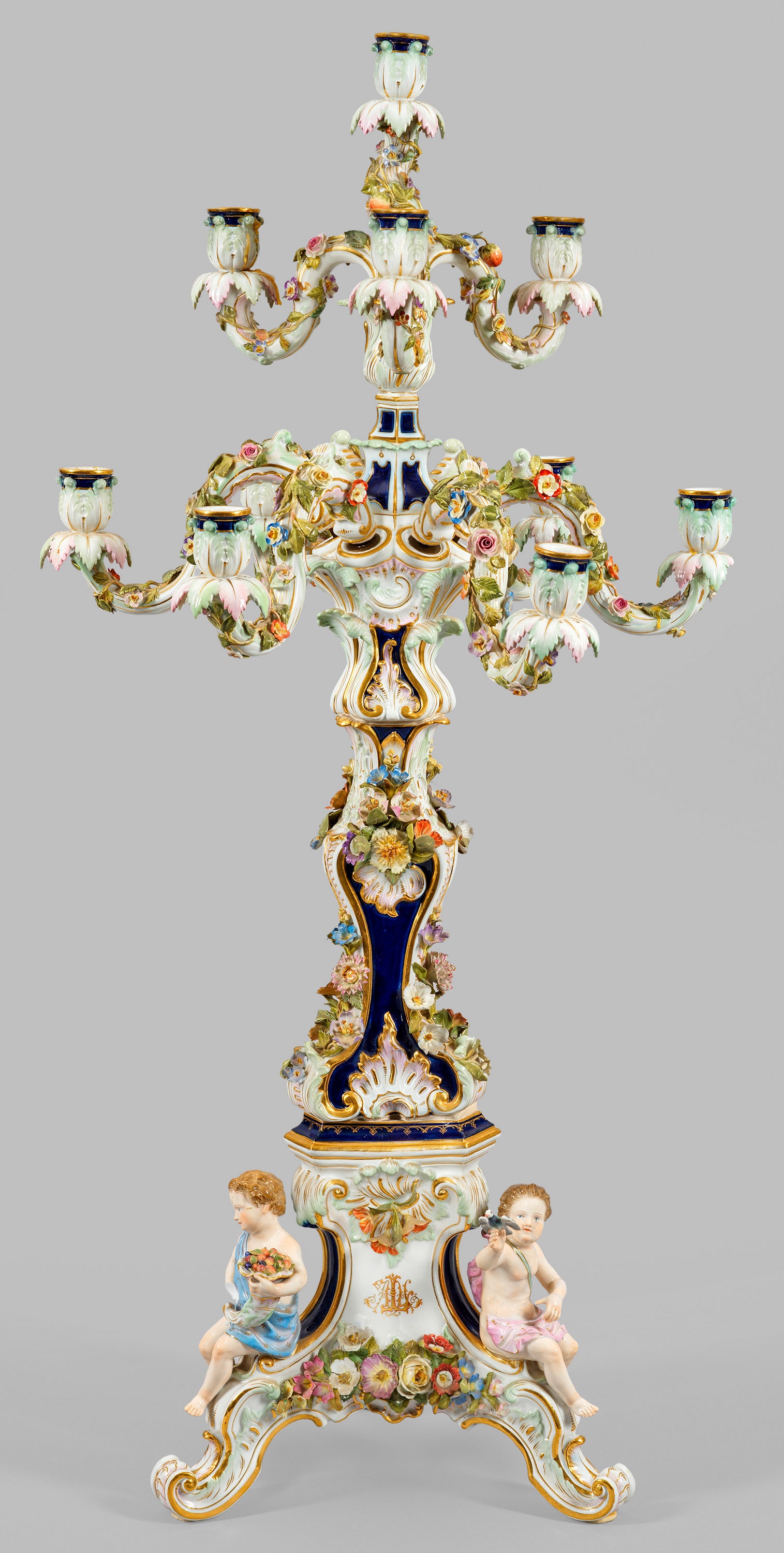 Große Meissen Prunkgirandole mit Allegorien der Elemente (1 of 1)