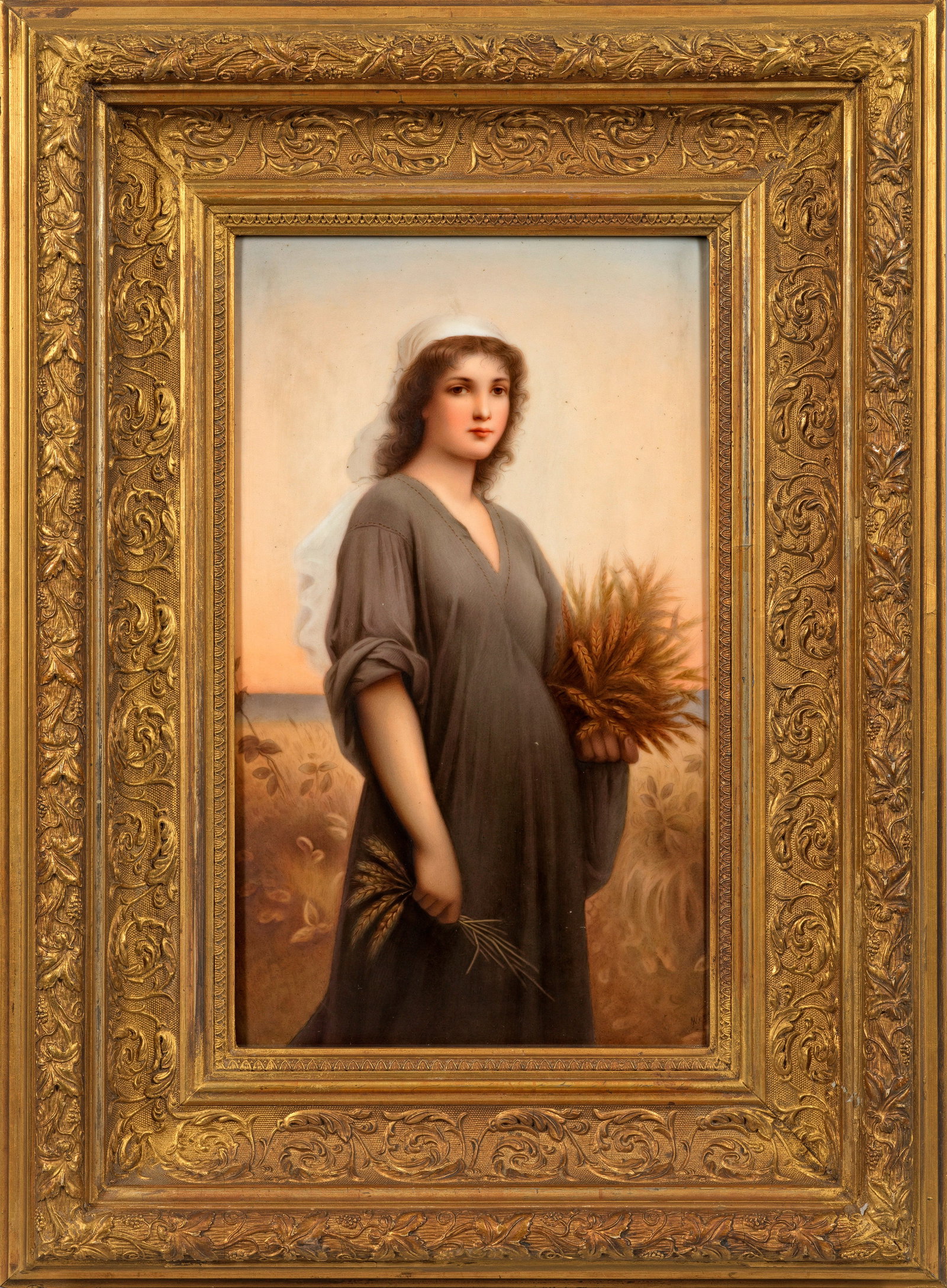 Porzellangemälde "Ruth" nach Charles Zacharie Landelle (1 of 1)