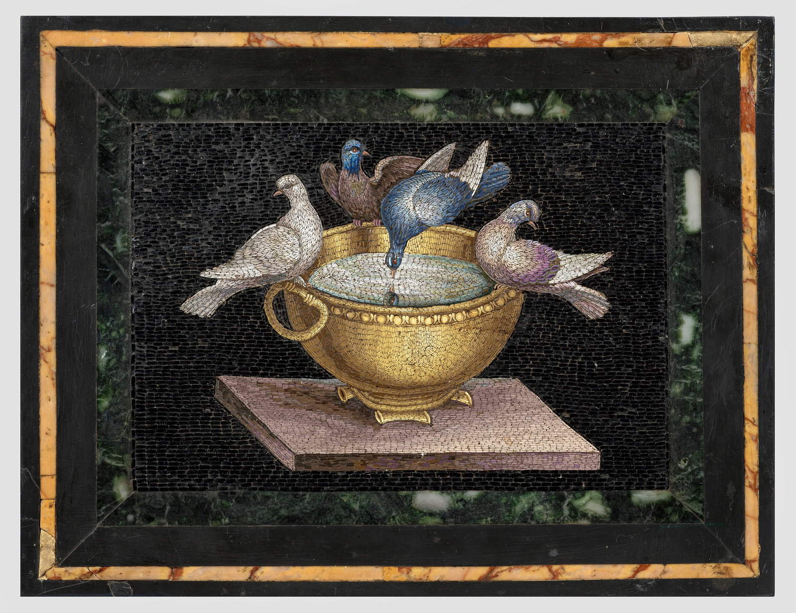 Grand Tour-Mikromosaik "Die Tauben des Plinius" (1 of 1)