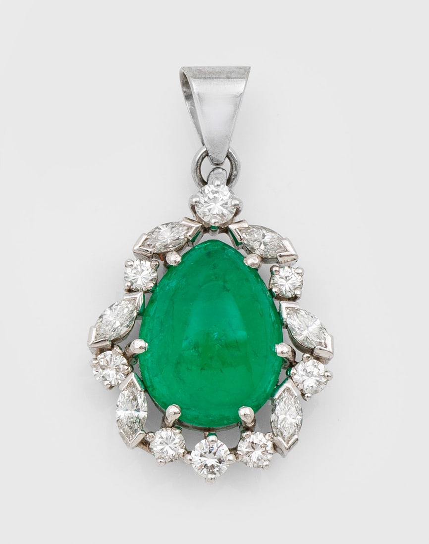 Smaragd-Diamant-Anhänger (1 of 1)