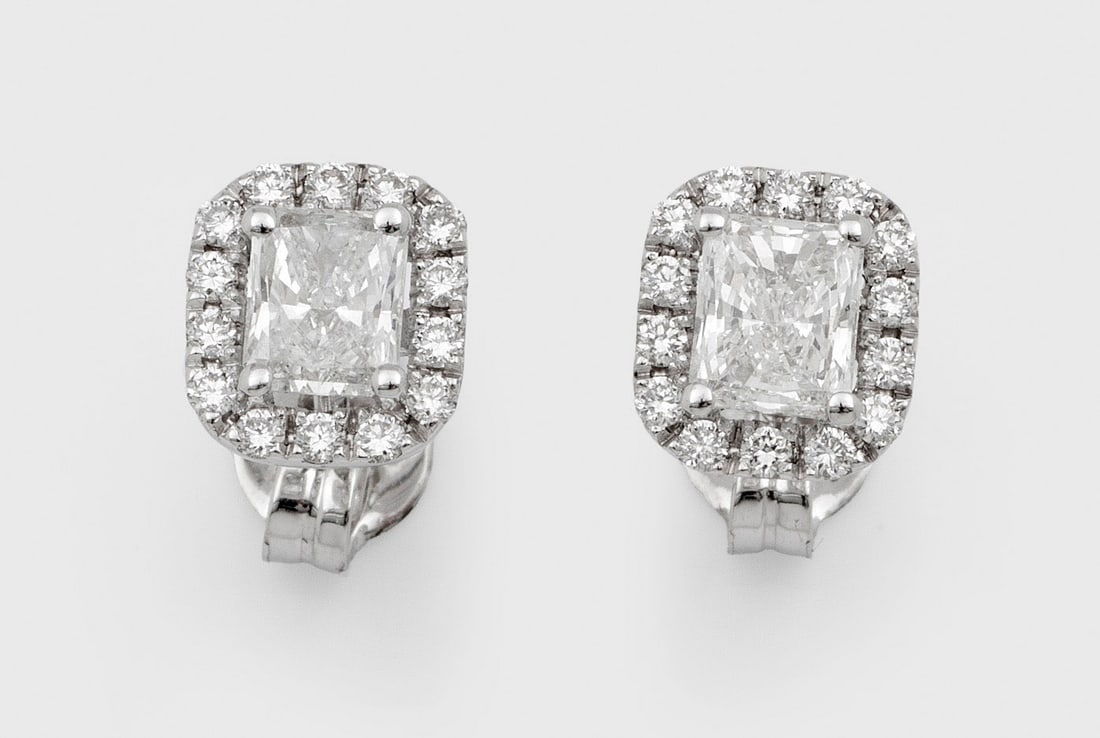 Paar hochfeine Diamant-Ohrringe (1 of 1)