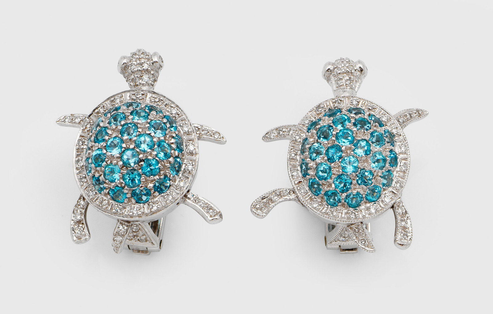 Paar charmante Schildkröten-Ohrclips (1 of 1)