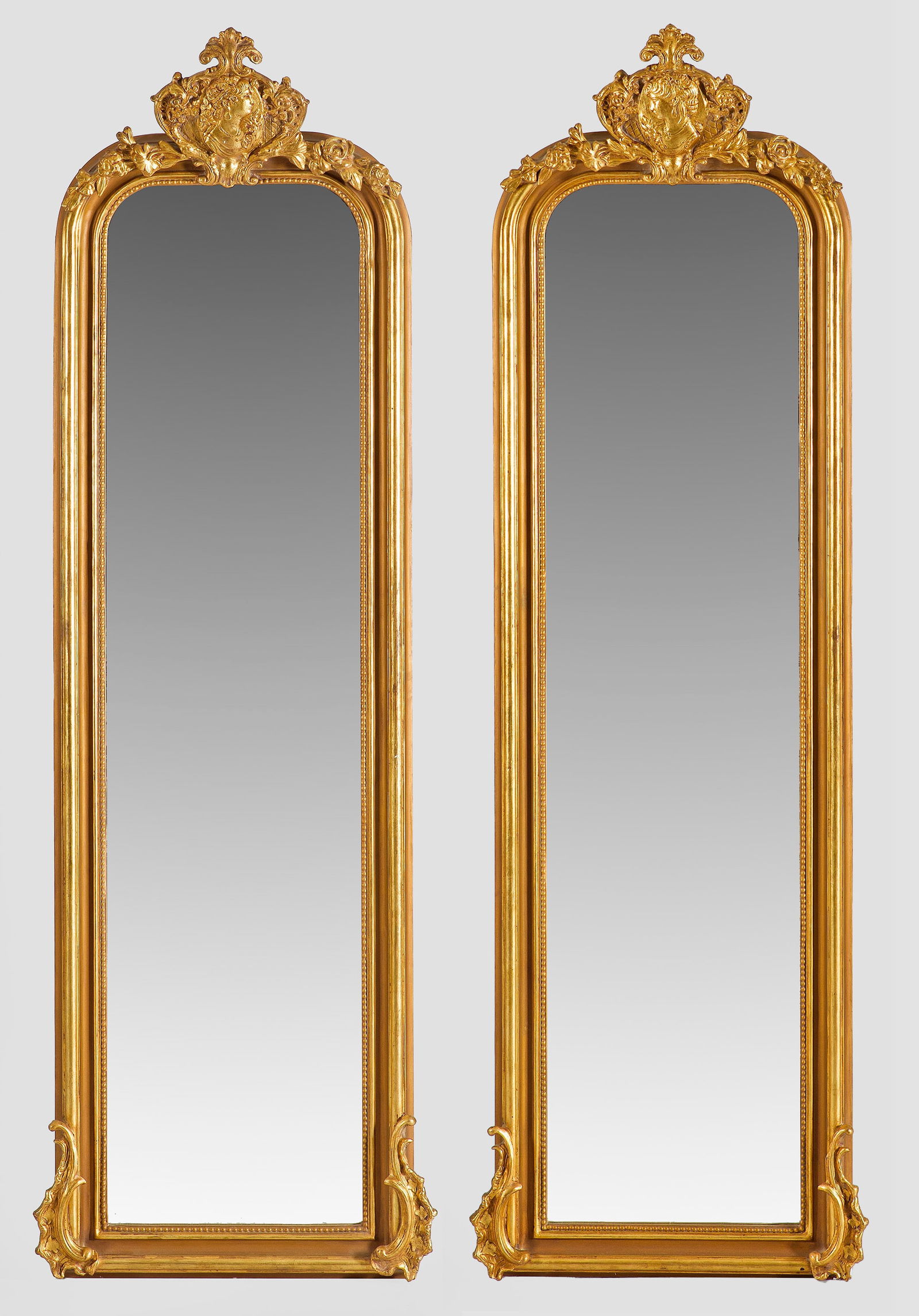 Paar große Pfeilerspiegel im Belle Epoque-Stil (1 of 1)