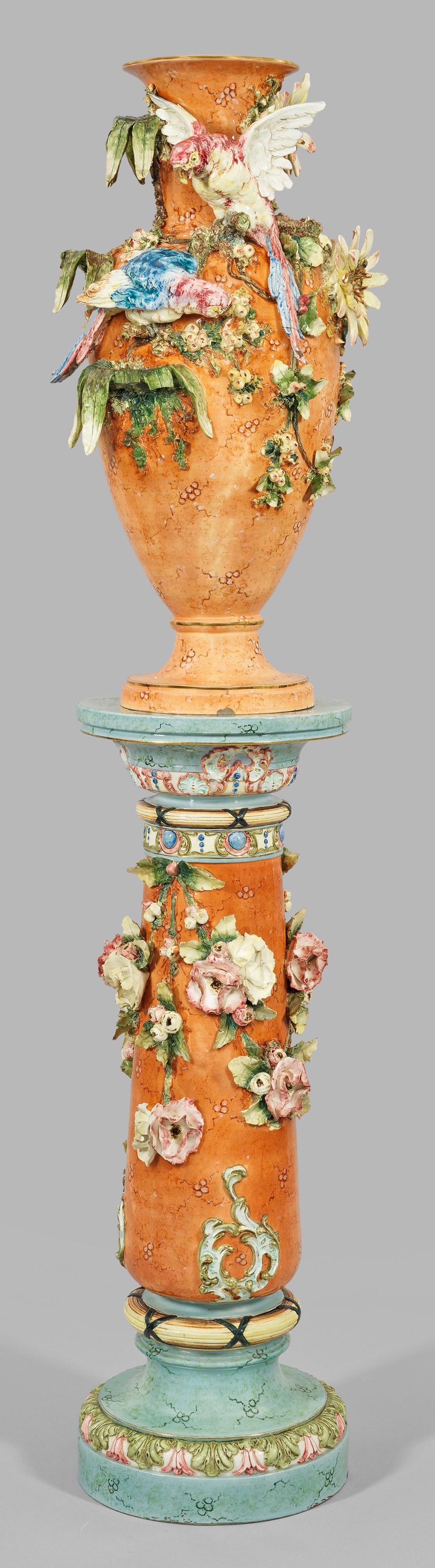 Große Belle Epoque-Bodenvase auf Sockel (1 of 1)