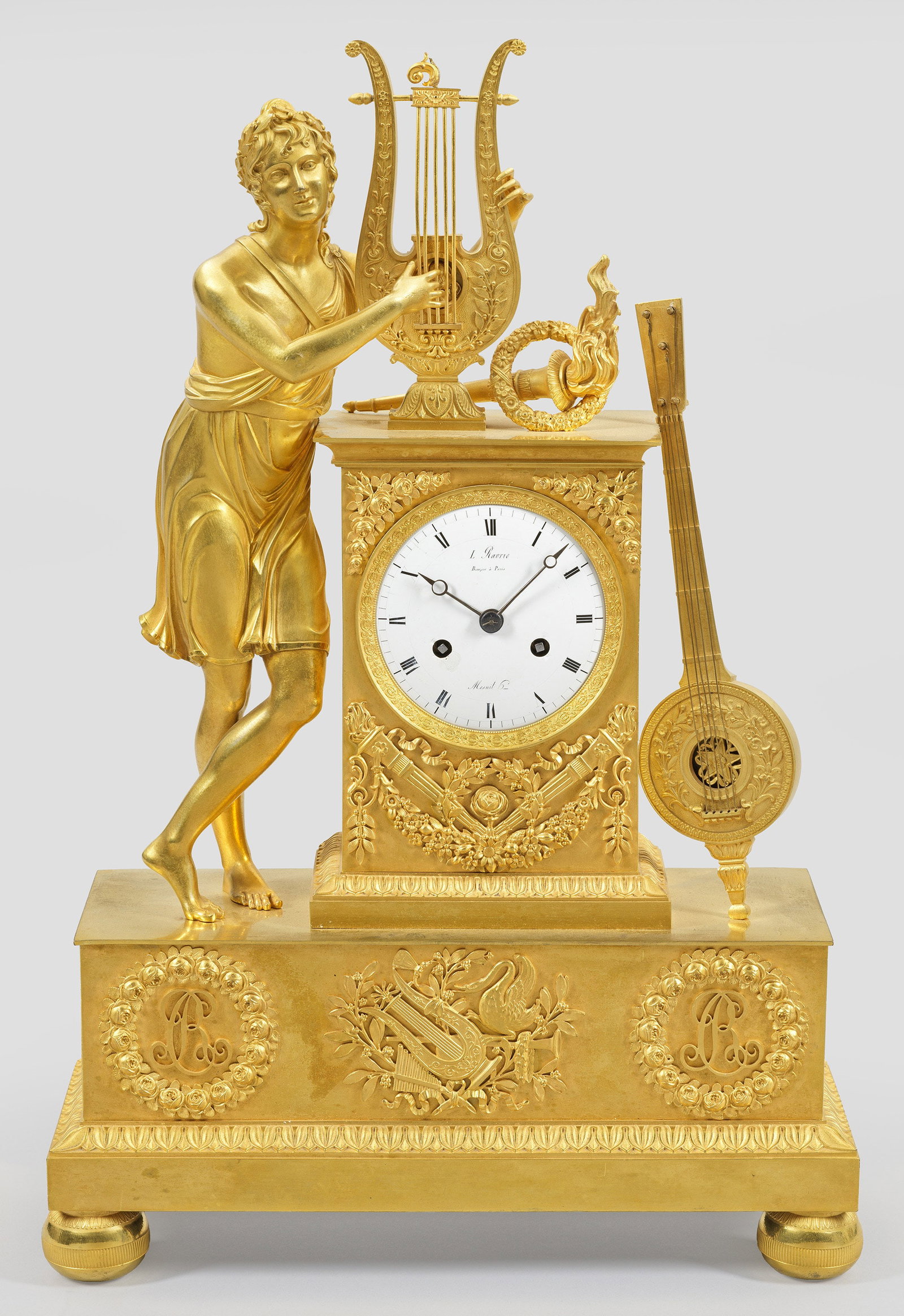 Große Charles X-Figurenpendule "Apoll" von Lenoir Ravrio (1 of 1)