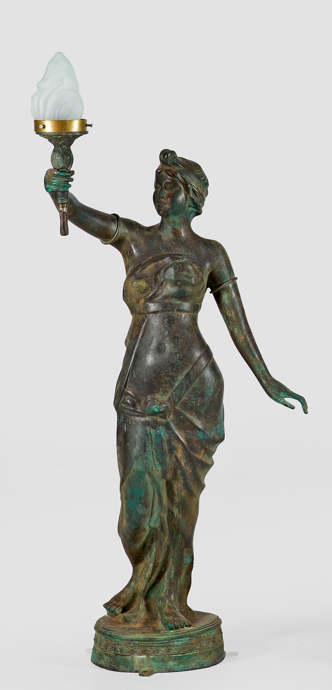 Skulpturale Belle Epoque-Lampe (1 of 1)