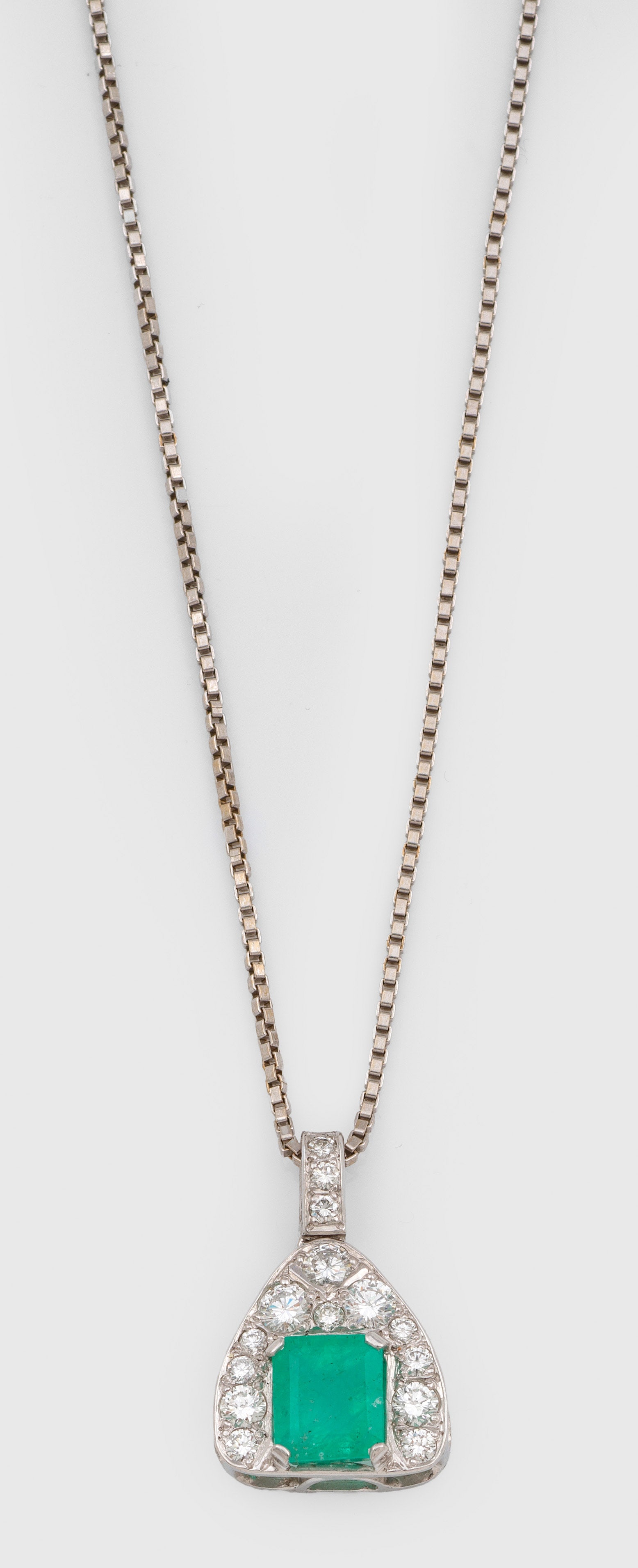 Smaragd-Brillant-Anhänger (1 of 1)