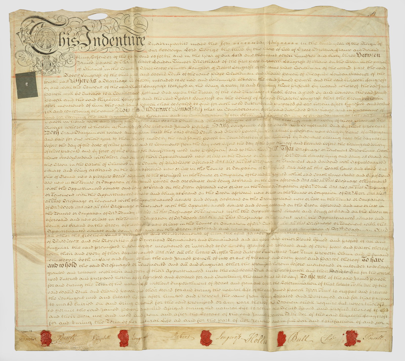 Hochzeitsurkunde Elizabeth Longcroft und James Powell (1 of 1)