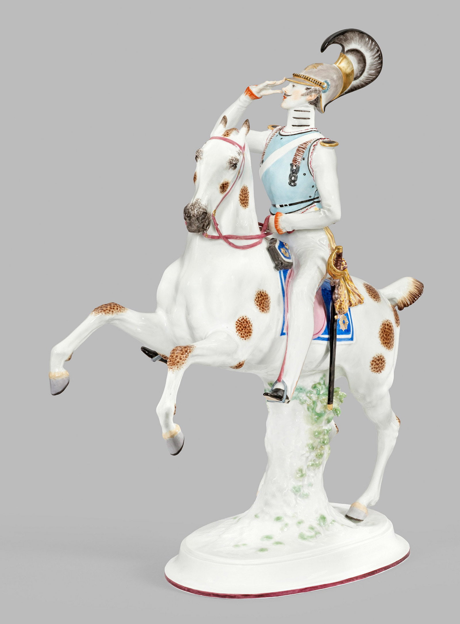 Seltene Meissen Figur "Kurassier zu Pferde" (1 of 1)