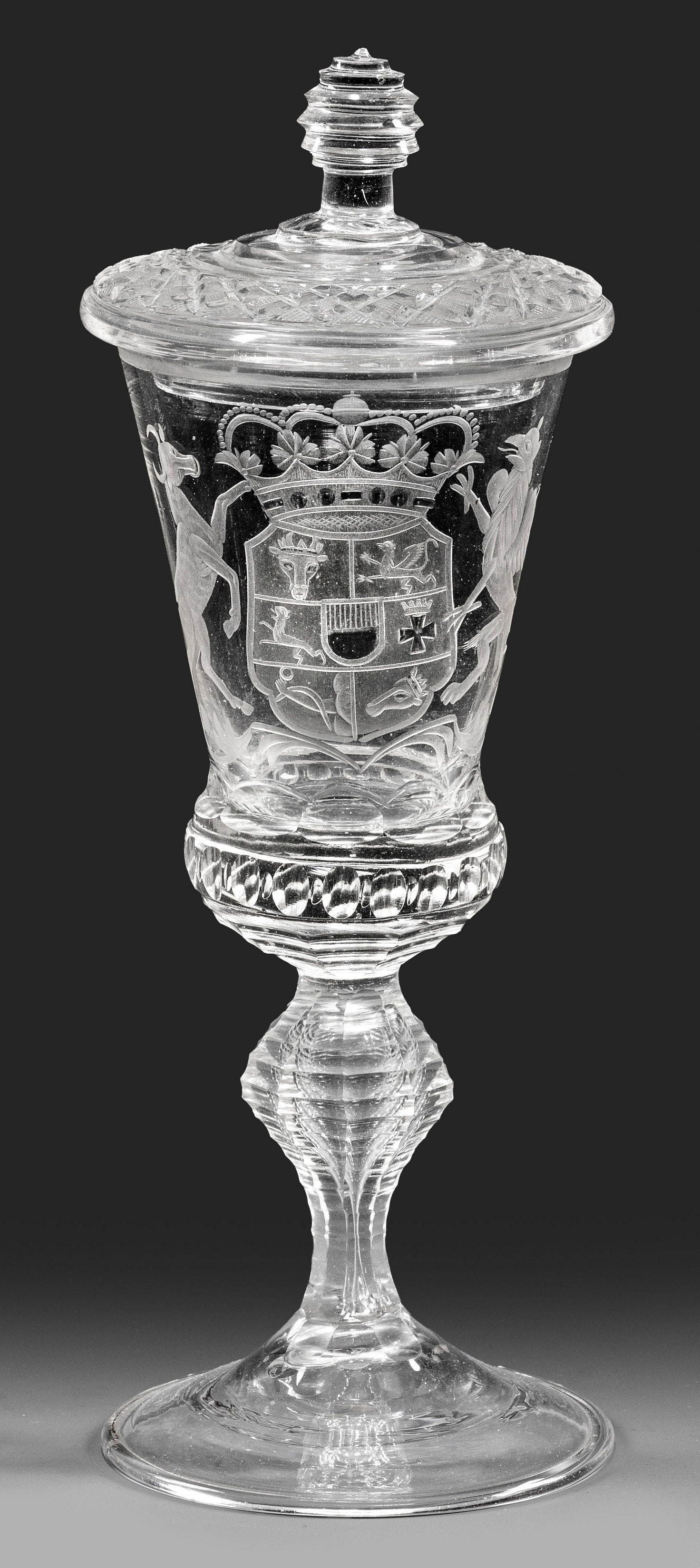 Sächsischer Barock-Pokal mit Wappen der beiden Herzogtümer (1 of 1)