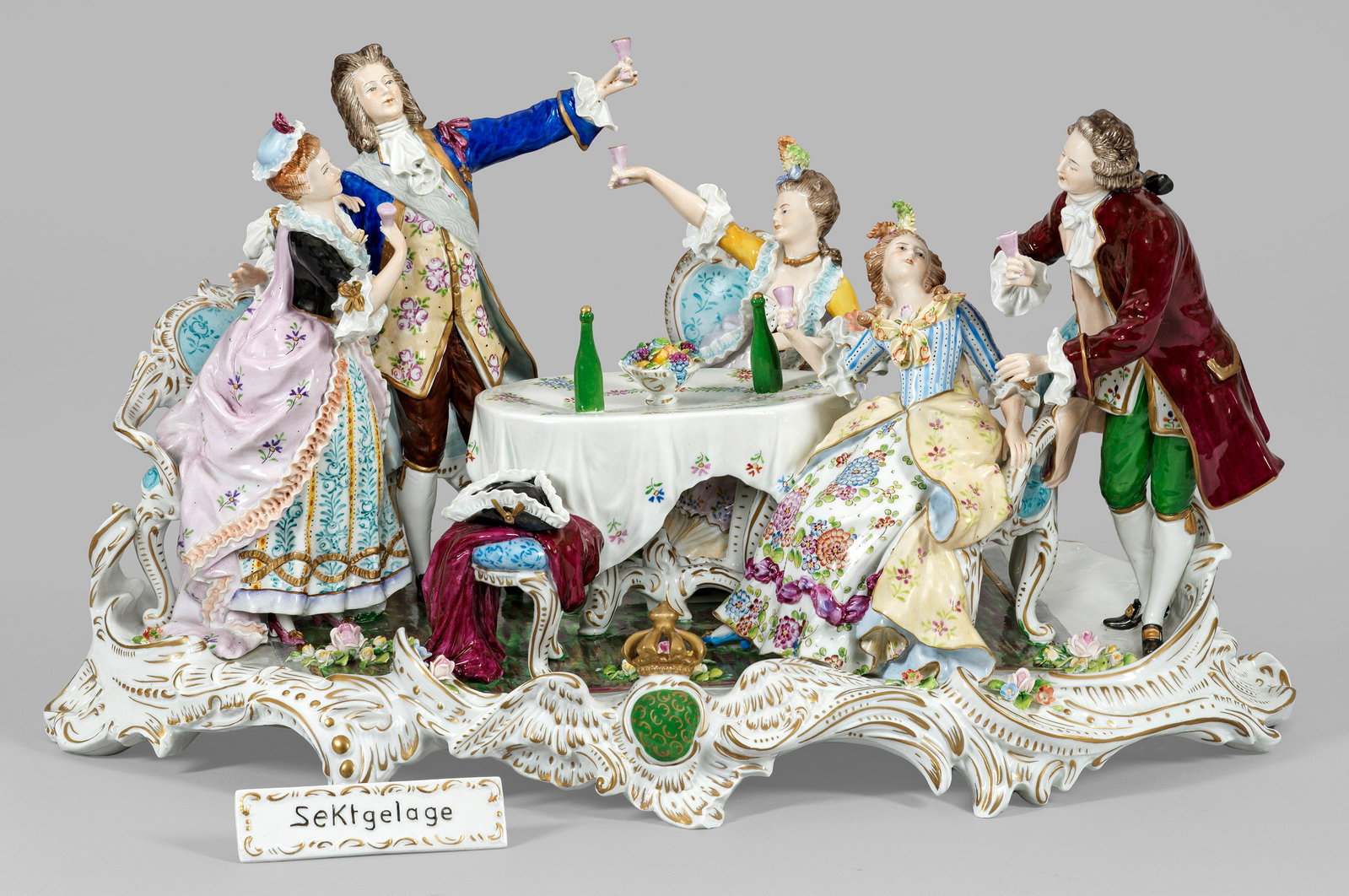 Große Figurengruppe "Sektgelage". Originaltitel (1 of 1)