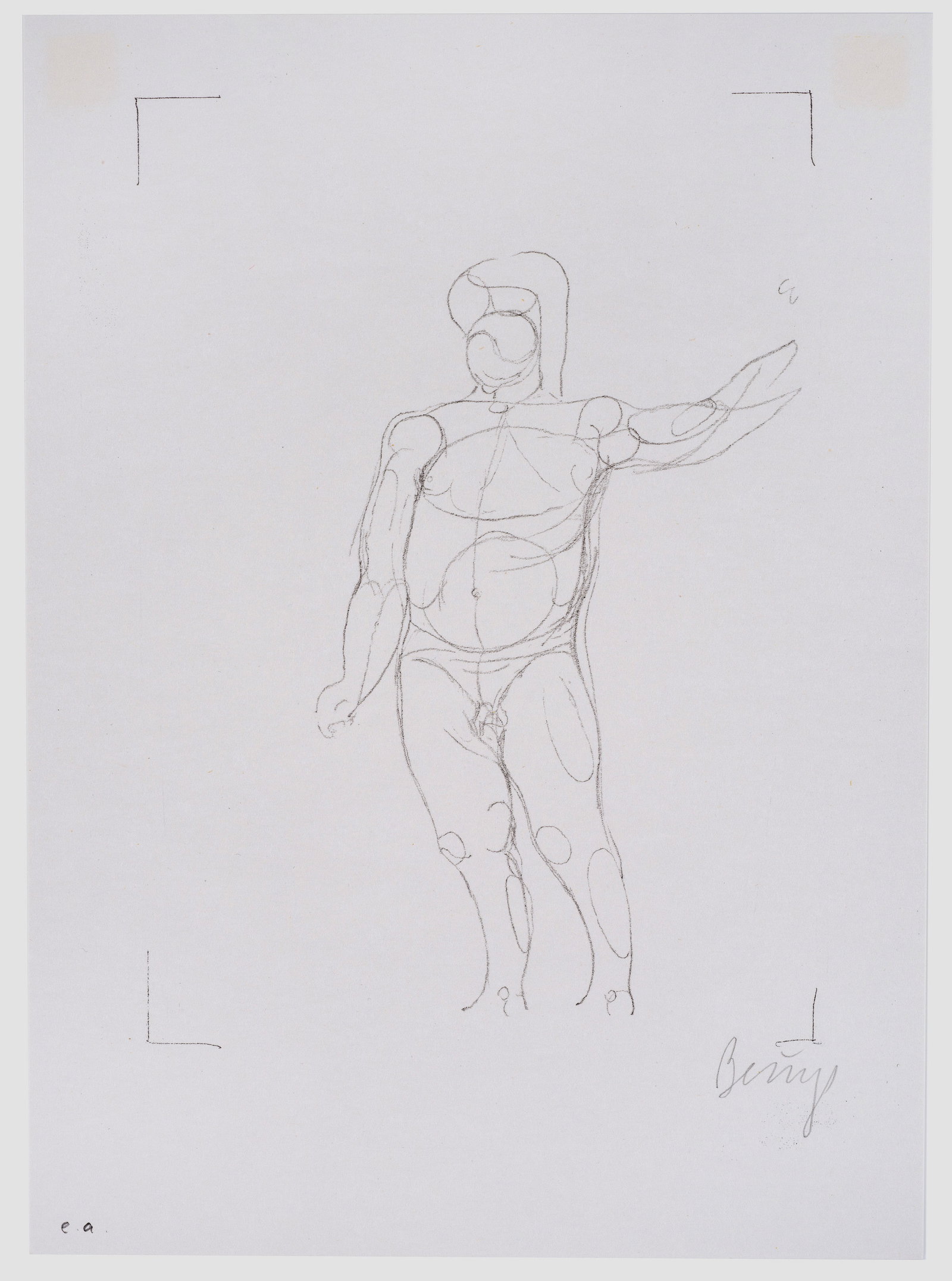 Joseph Beuys: (1921 Kleve - 1986 Düsseldorf) "Zeichnungen. Zu den beiden 1965 wiederentdeckten Skizzenbüchen 'Codices Madrid' von Leonardo da Vinci". Originaltitel Kassette (Original-Leinenwandpappe) zur Ausgabe 