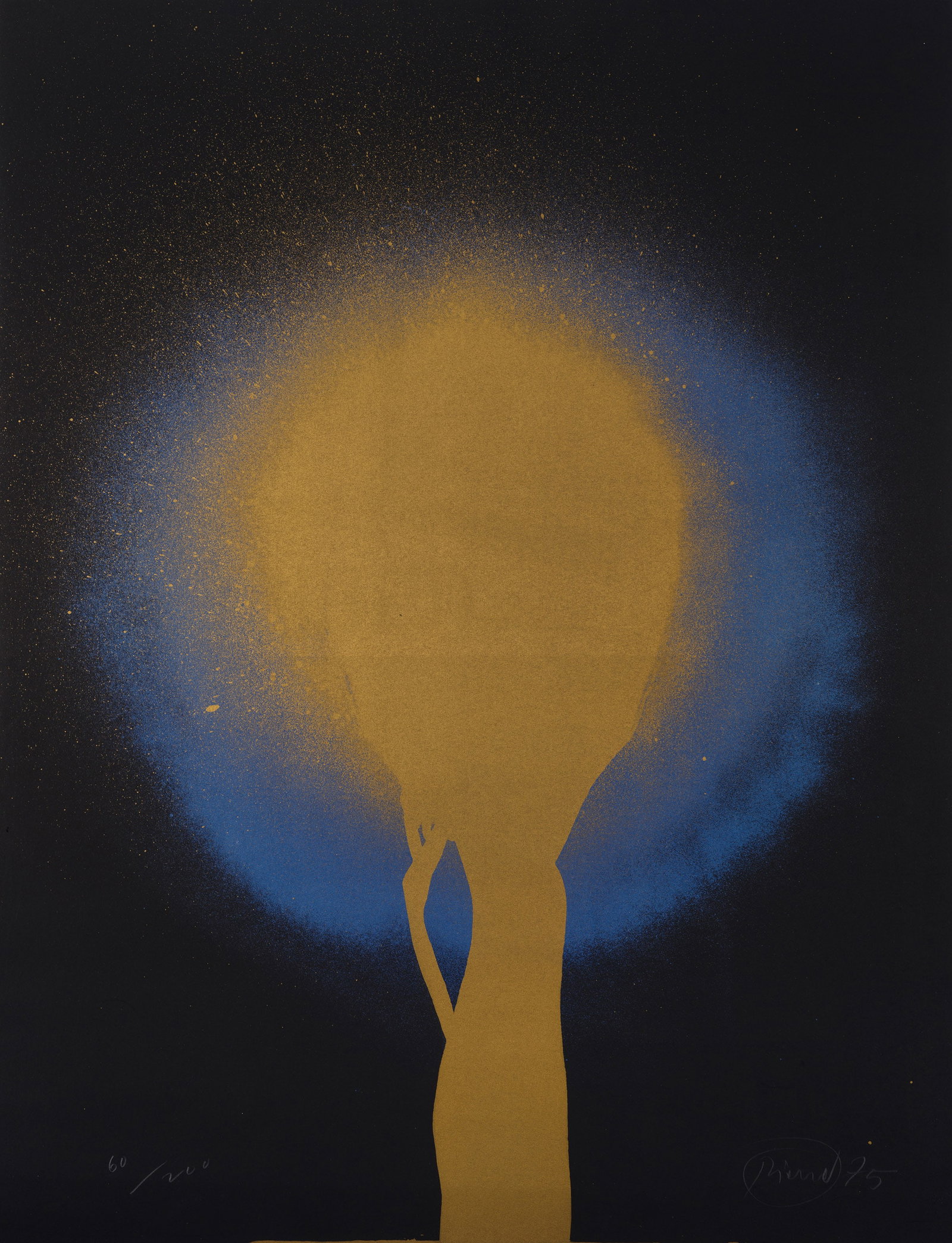 Otto Piene: (1928 Laasphe - 2014 Berlin) "Elmsfeuer". Originaltitel Farbserigrafie/Karton, 1975. Sign., dat. (19)75 und nummeriert 60/200. Hrsg.: Lionsclub, Nürnberg. Blatt 64,5 cm x 49,5 cm. Rahmen. Wvz. Otto P