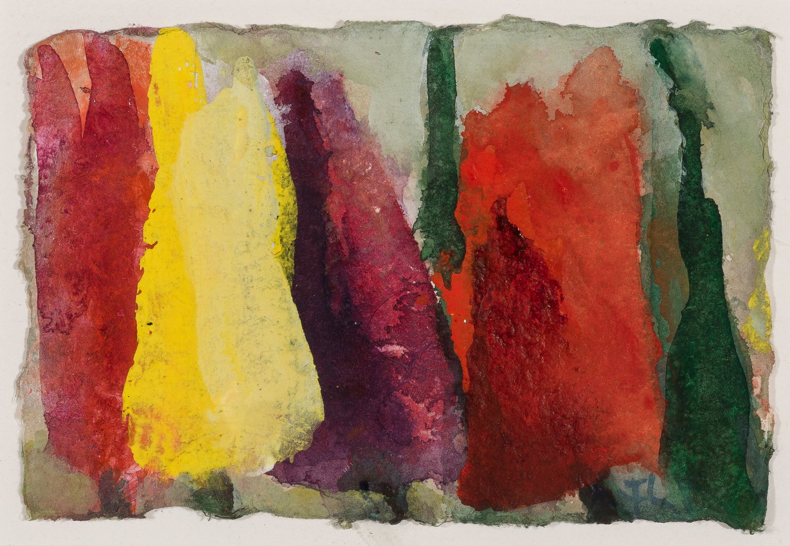 Klaus Fußmann: (Geb. 1938 Velbert/Rheinland; Tätig in Berlin und Gelting) Tulpen Flächig und ausschnitthaft angelegtes Blumenbild Fußmanns, der sich intensiv mit dem Bildthema des Blumenstilllebens