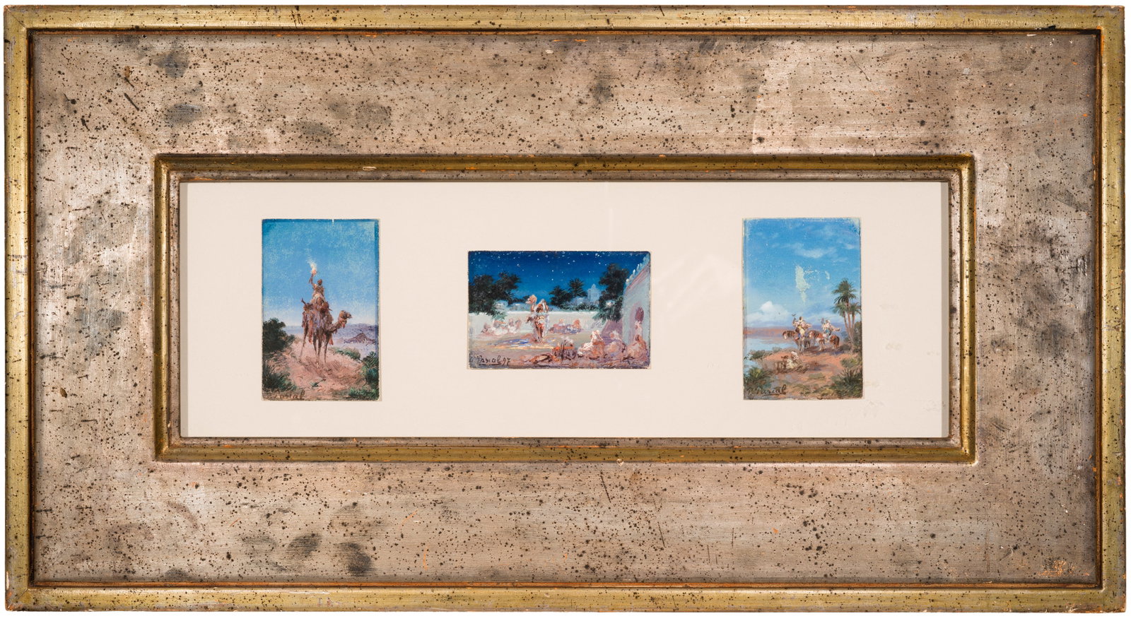 Paul B. Pascal: (1832 Toulouse - 1905 Washigton D. C.) Drei orientalische Szenen aus Nordafrika Pascal, der an der Academia de Bellas Artes de San Fernando in Madrid und an der École des Beaux-Arts in Paris studiert