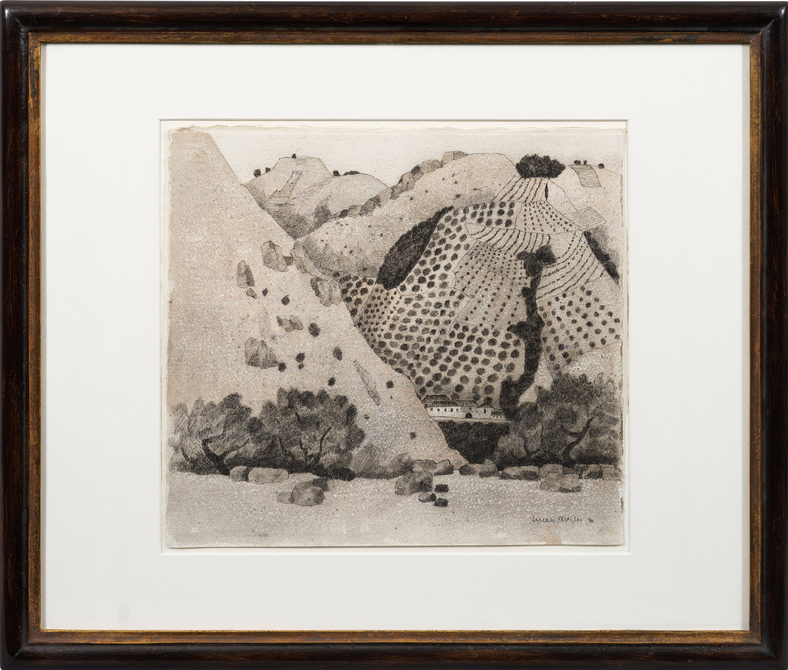 Herbert Breiter: (1927 Landeshut/Schlesien - 1999 Salzburg) Landschaft auf Kreta Breiter kam 1945 nach Österreich, wurde dort Schüler von Max Peiffer Watenphul an der Kunstgewerbeschule in Salzburg, der dort Ende 19