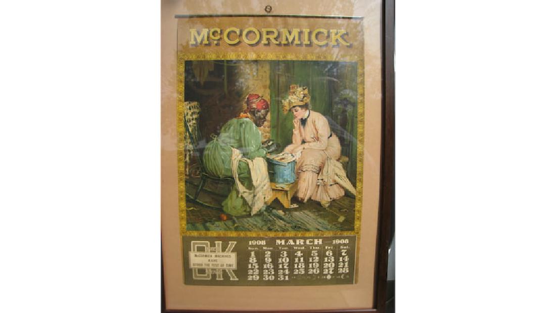 1908 Mccormick Farm Machinery Paper Calendar (1 of 3)