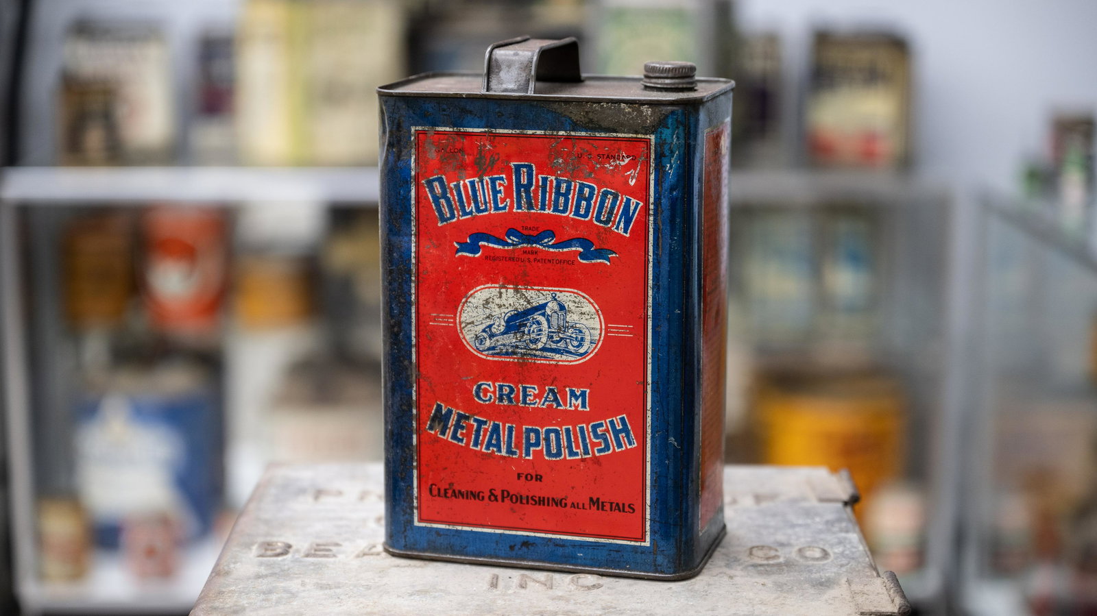 Blue Ribbon Cream Metal Polish 1-Gallon Polish Can: Lot G78 - Blue Ribbon Cream Metal Polish 1-Gallon Polish Can HIGHLIGHTS Original* For Cleaning & Polishig All Metals Includes Directions on the side of the can *A designation of "Original" means that 