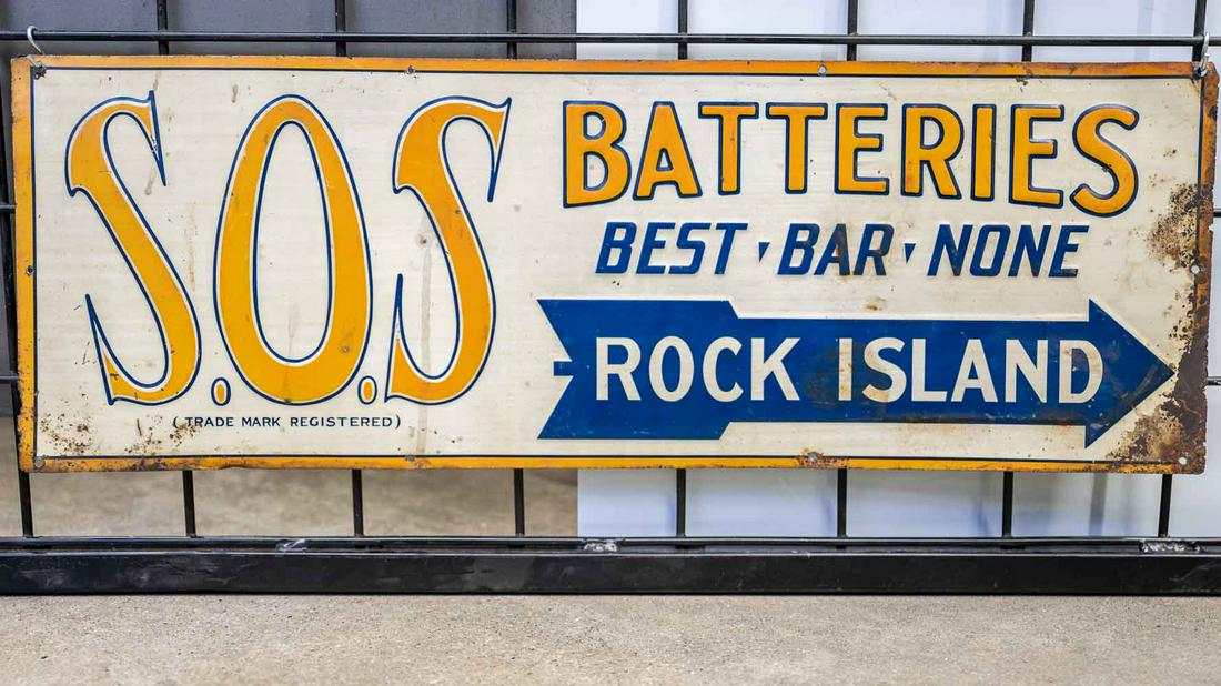 S.O.S. Batteries Single-Sided Embossed Tin Sign (1 of 5)