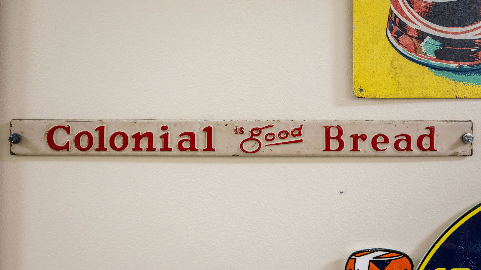 Colonial Bread Single-Sided Embossed Tin Sign (1 of 6)