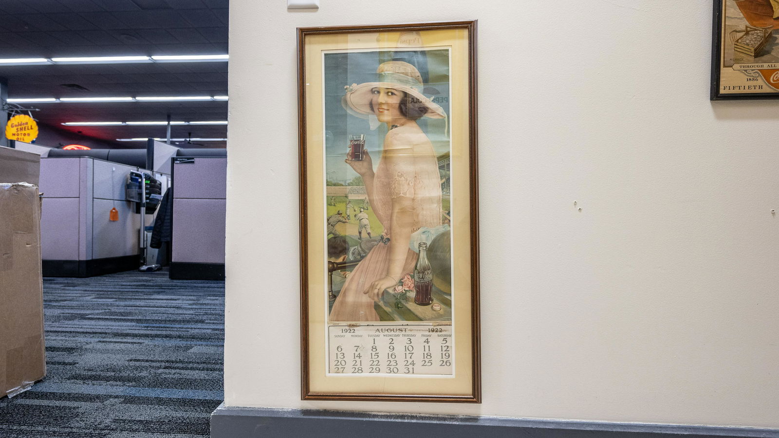 1922 Coca-Cola Framed Calendar Page (1 of 7)