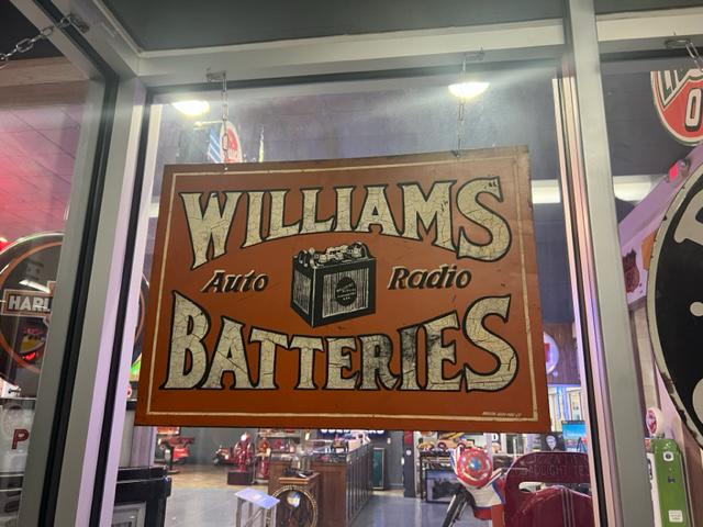 Williams Batteries Double-Sided Tin Sign (1 of 1)