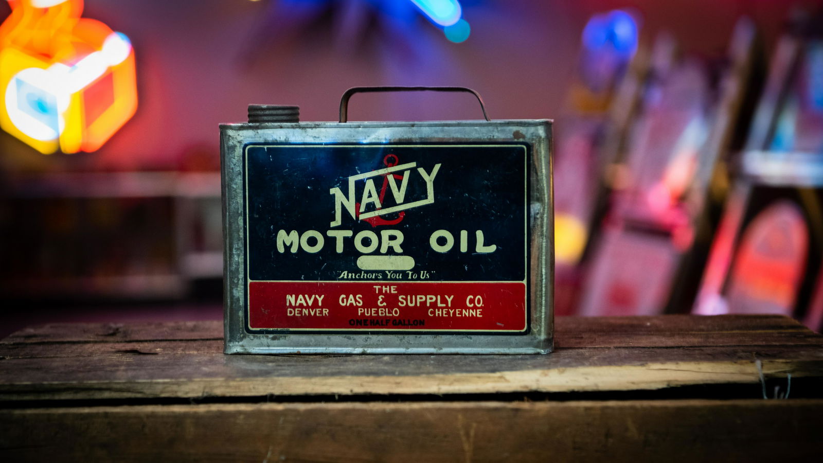 Navy Motor Oil 1/2-Gallon Oil Can (1 of 8)