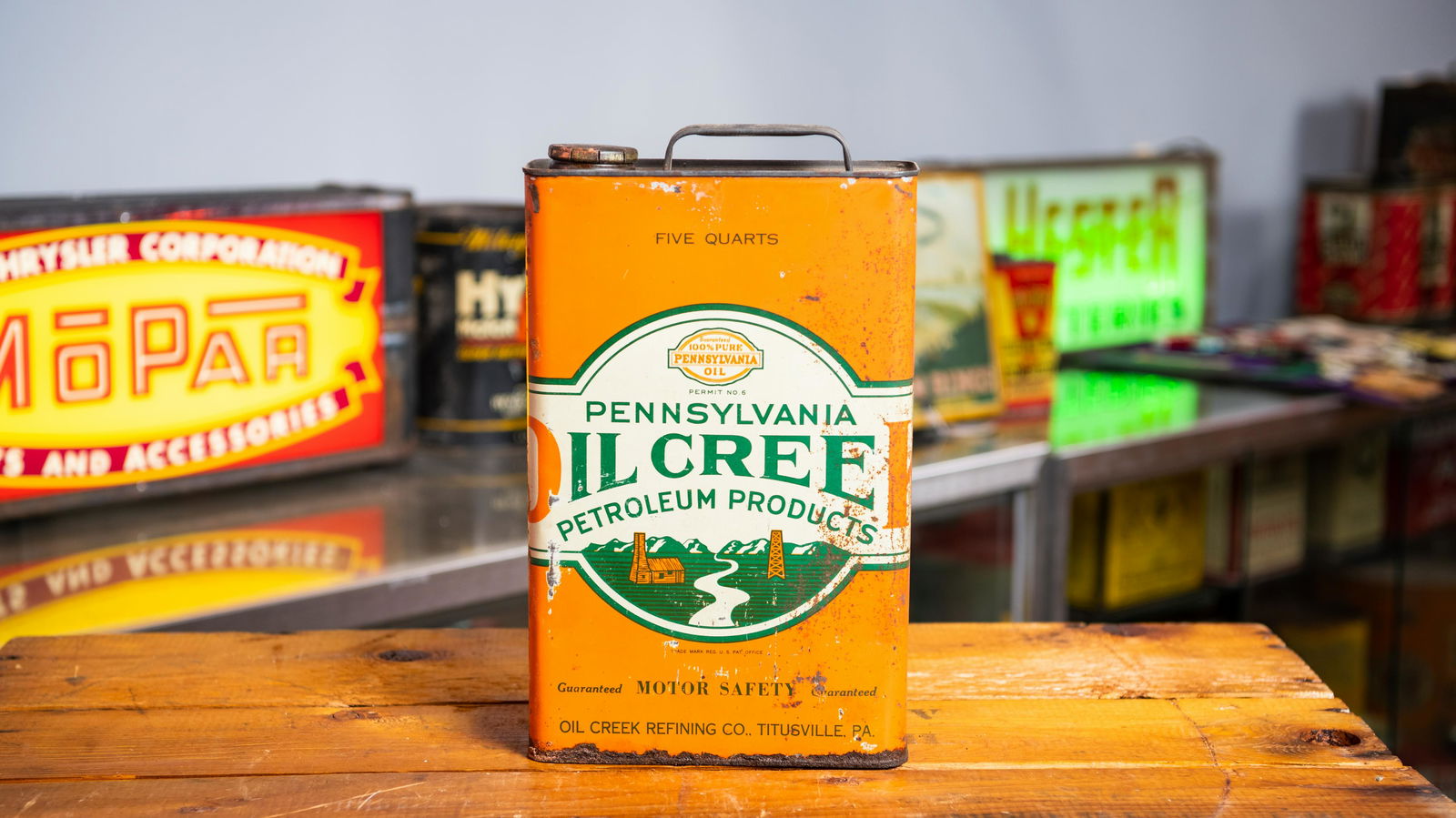 1920s Pennsylvania Oil Creek 5-Quart Oil Can (1 of 12)