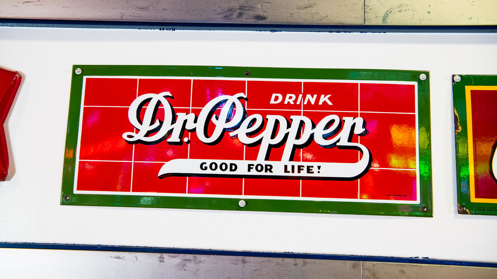 1940s Dr. Pepper Single-Sided Porcelain Sign (1 of 4)