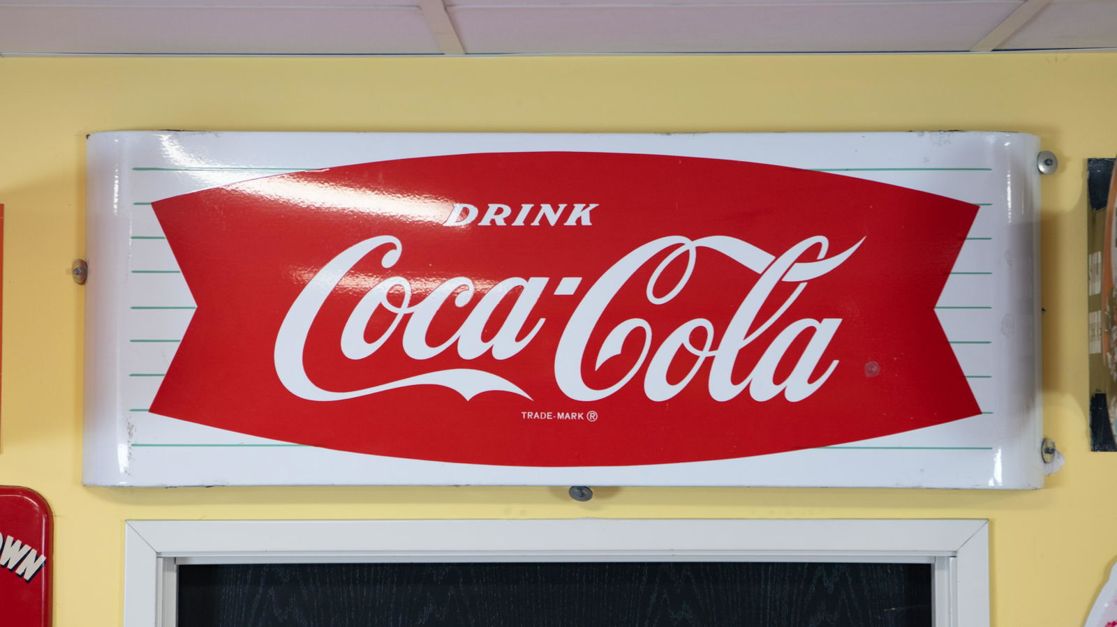 1950s Coca-Cola Single-Sided Porcelain Sign (1 of 6)