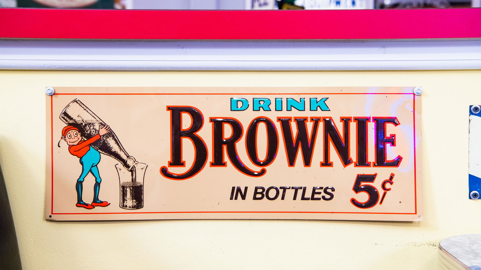 Brownie Root Beer Single-Sided Embossed Tin Sign (1 of 4)