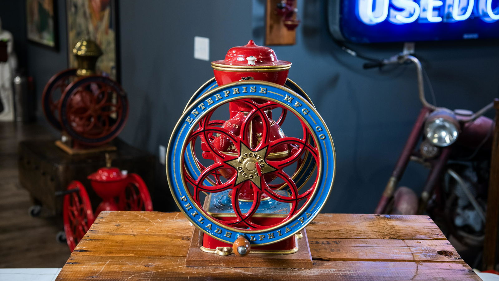 Enterprise No. 5 Cast Iron 2-Wheeled Coffee Grinder (1 of 18)