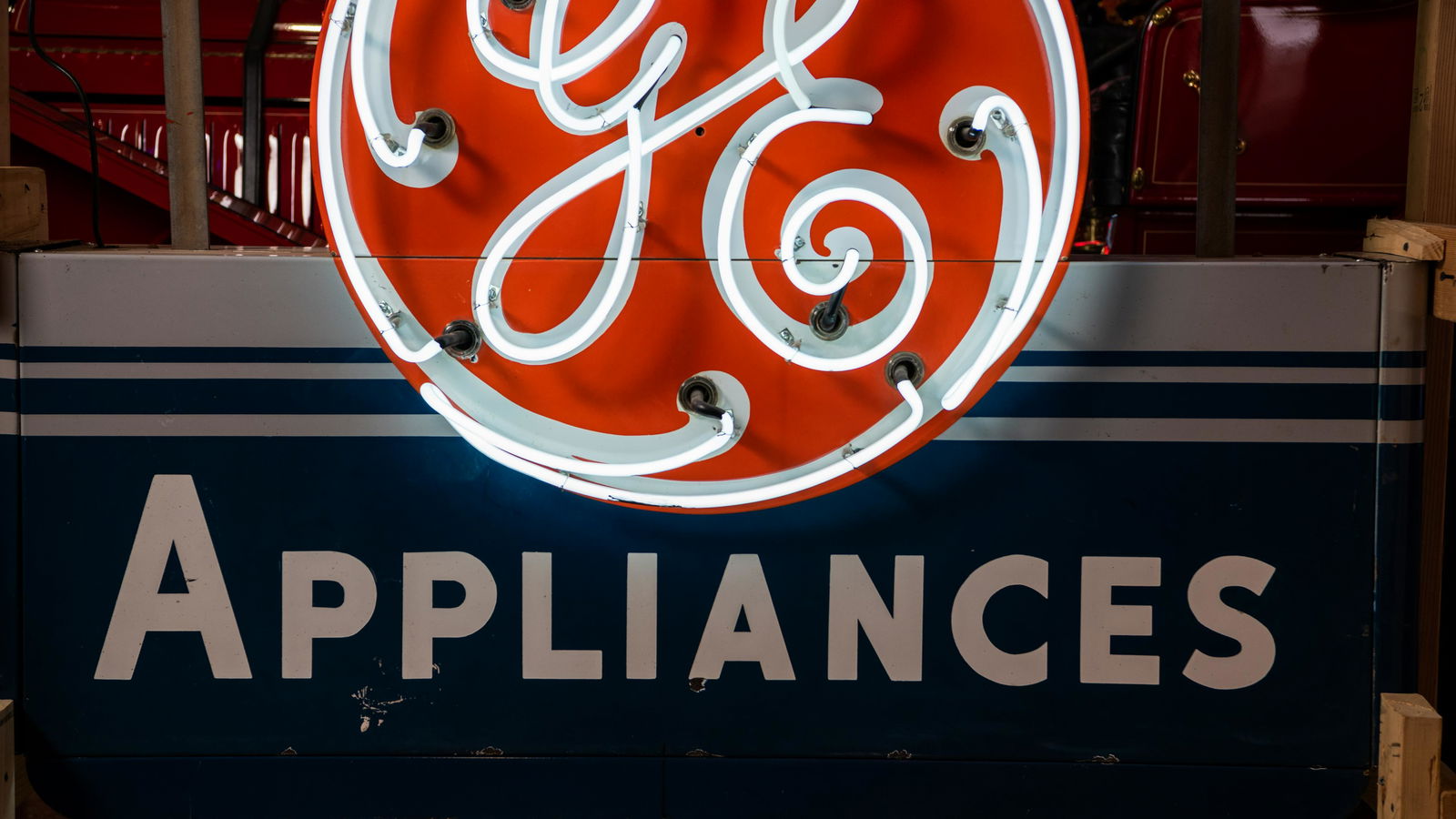 General Electric Double-Sided Porcelain Neon Sign (1 of 4)