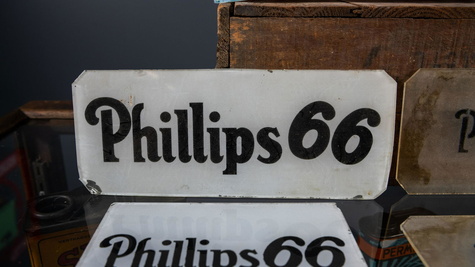 Phillips 66 & Fire-Chief Gas Pump Plates and Rubber Gasket (1 of 1)