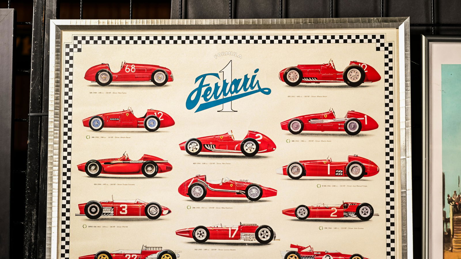 1990 Formula 1 Ferrari Framed Italian Poster (1 of 2)