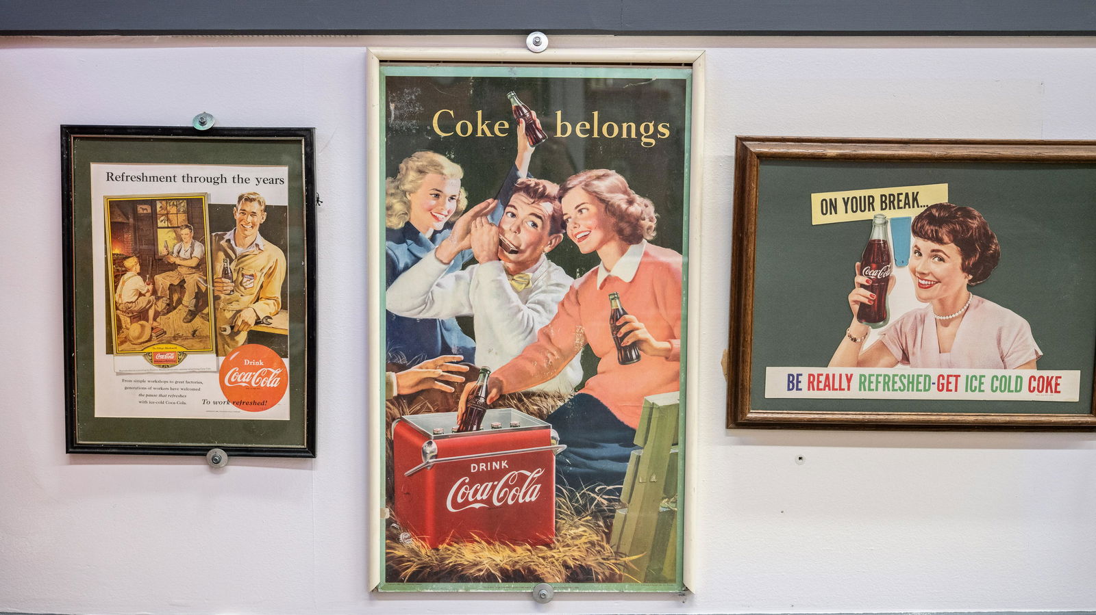 1950 Coke Belongs Framed Lithograph (1 of 2)