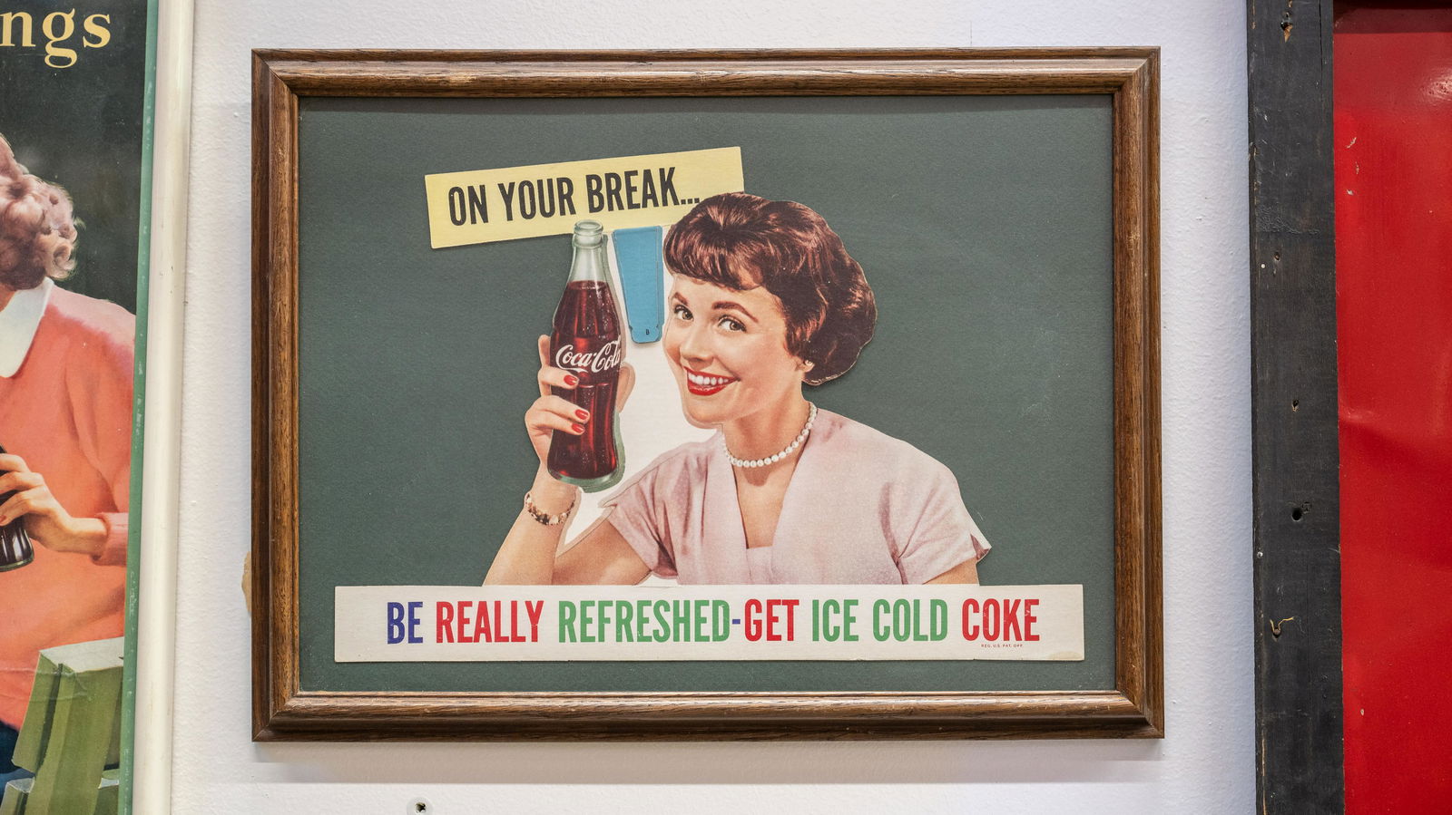 Coca Cola On your break Framed Lithograph (1 of 2)