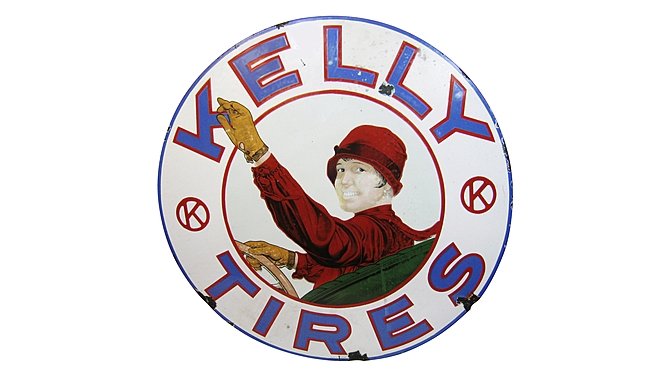 Z136 -  Kelly Tires Sign Lotta Miles Logo (1 of 4)