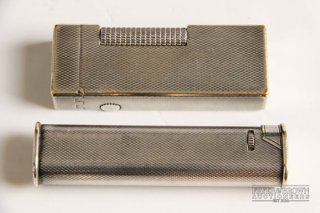 A Dunhill silver plated Rollagas slim cigarette (1 of 4)