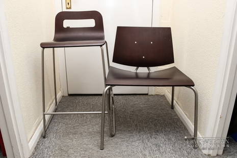 Two Italian modernist chrome tubular chairs by Lapalma: Two Italian modernist chrome tubular chairs by Lapalma of Padua - "Hole" by Enzo Berti and and another from the X collection by Enzo Berti (2)