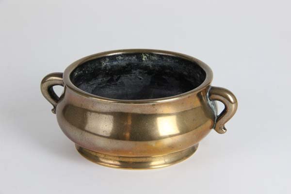 A ring footed bronze cauldron style censor with Ming (1 of 6)