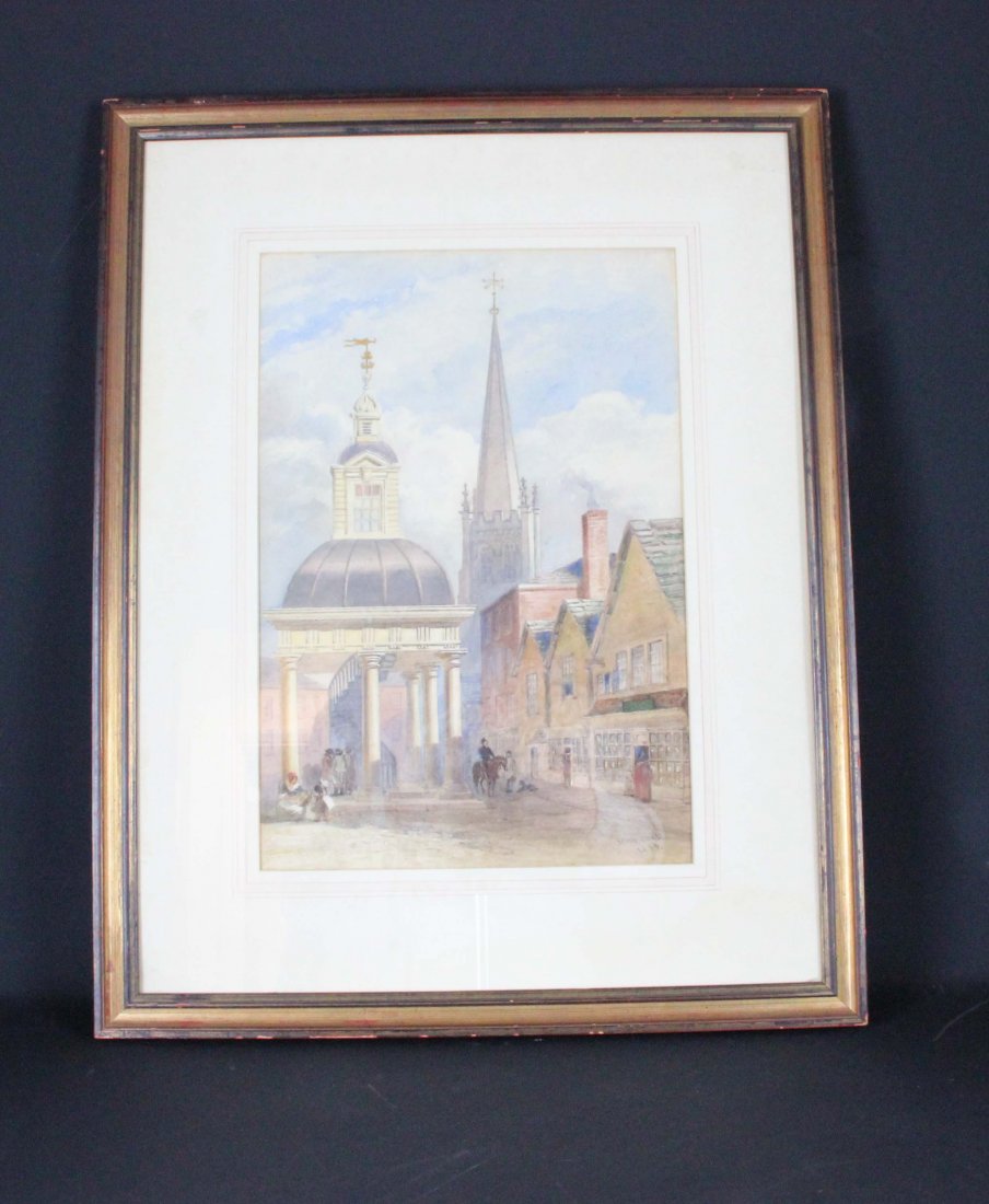 John Chase (1826-1879) British, watercolour, 'Suffolk: John Chase (1826-1879) British, watercolour, 'Suffolk Street', 11.5 x 16.5cm