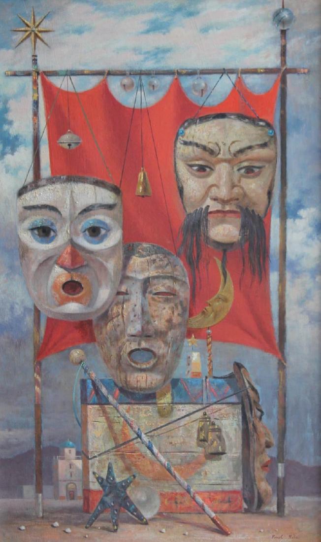 Paul Riba (American 1912 - 1977) Three Masks, ca. 1956 (1 of 8)